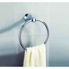 Aksesori kamar mandi Chrome berlapis cincin handuk kuningan